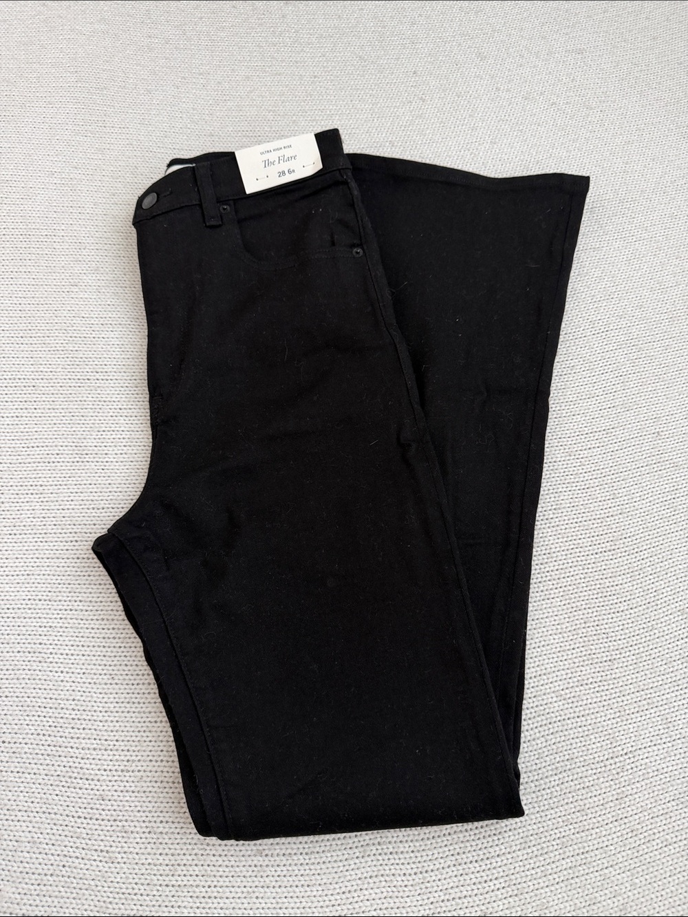 NWT! Abercrombie & Fitch The Flare Ultra High Rise Jeans Black Size 6